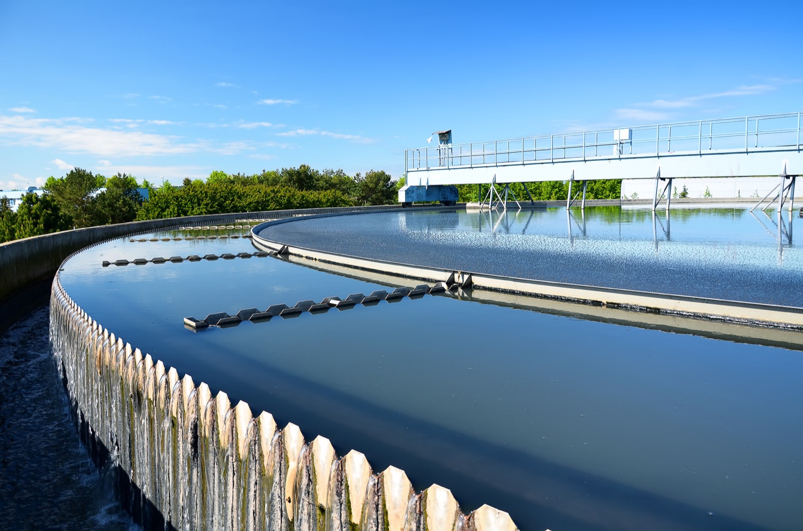 Water treatment basin at an Aqualogic-monitored facility